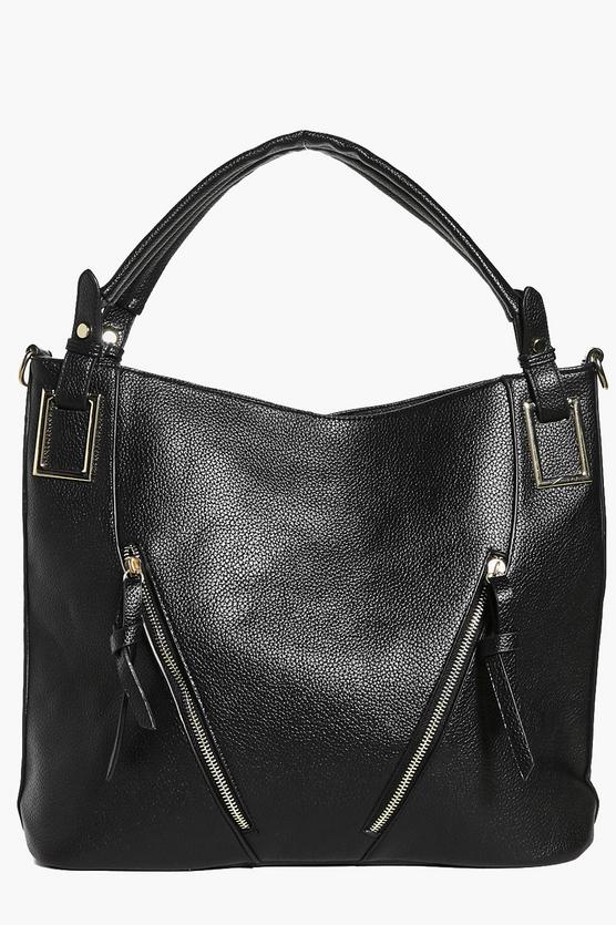 Daisy Zip Front Detail Shoulder Day Bag